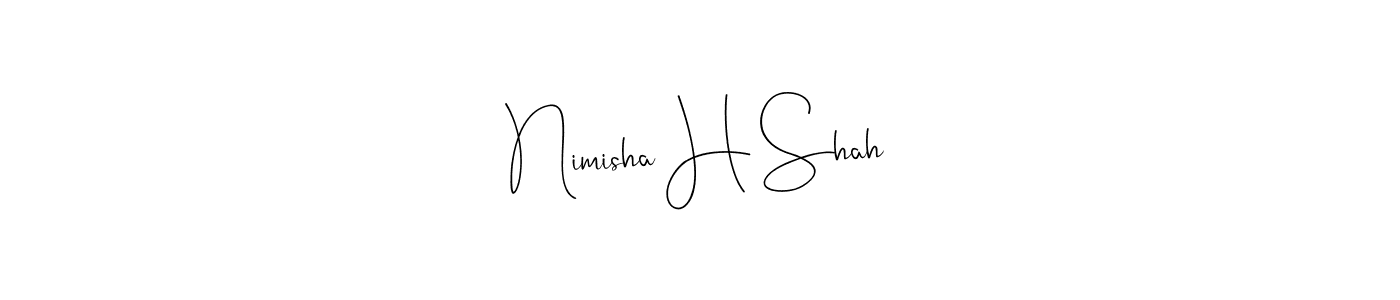 Use a signature maker to create a handwritten signature online. With this signature software, you can design (Andilay-7BmLP) your own signature for name Nimisha H Shah. Nimisha H Shah signature style 4 images and pictures png