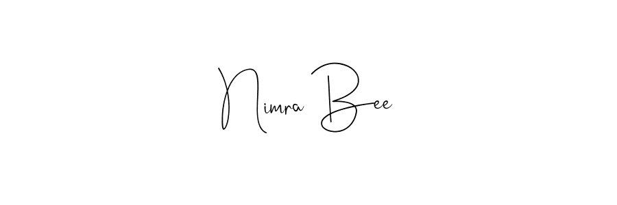 Also we have Nimra Bee name is the best signature style. Create professional handwritten signature collection using Andilay-7BmLP autograph style. Nimra Bee signature style 4 images and pictures png