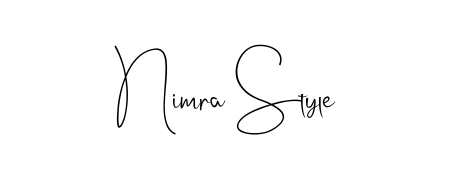 Achieve flawless digital penmanship with Nimra Style name in Andilay-7BmLP font. The perfect tool for creating online signatures. Nimra Style signature style 4 images and pictures png