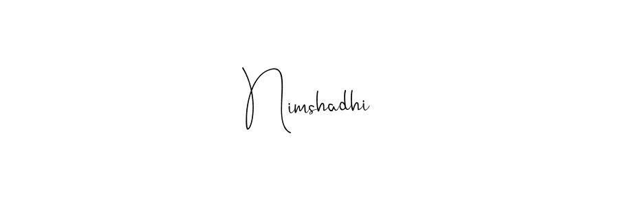 if you are searching for the best signature style for your name Nimshadhi. so please give up your signature search. here we have designed multiple signature styles  using Andilay-7BmLP. Nimshadhi signature style 4 images and pictures png