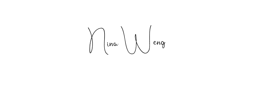 Nina Weng stylish signature style. Best Handwritten Sign (Andilay-7BmLP) for my name. Handwritten Signature Collection Ideas for my name Nina Weng. Nina Weng signature style 4 images and pictures png
