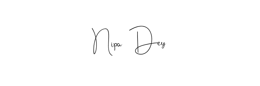 This is the best signature style for the Nipa  Dey name. Also you like these signature font (Andilay-7BmLP). Mix name signature. Nipa  Dey signature style 4 images and pictures png