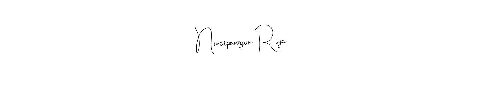 Similarly Andilay-7BmLP is the best handwritten signature design. Signature creator online .You can use it as an online autograph creator for name Niraipantyan Raja. Niraipantyan Raja signature style 4 images and pictures png