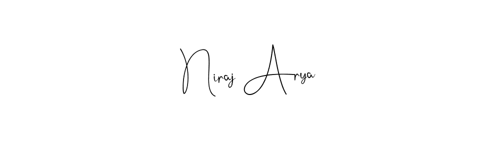 Niraj Arya stylish signature style. Best Handwritten Sign (Andilay-7BmLP) for my name. Handwritten Signature Collection Ideas for my name Niraj Arya. Niraj Arya signature style 4 images and pictures png