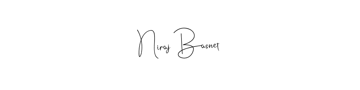 How to make Niraj Basnet name signature. Use Andilay-7BmLP style for creating short signs online. This is the latest handwritten sign. Niraj Basnet signature style 4 images and pictures png