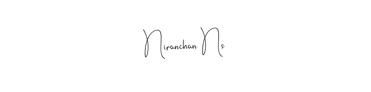 Make a beautiful signature design for name Niranchan Ns. With this signature (Andilay-7BmLP) style, you can create a handwritten signature for free. Niranchan Ns signature style 4 images and pictures png
