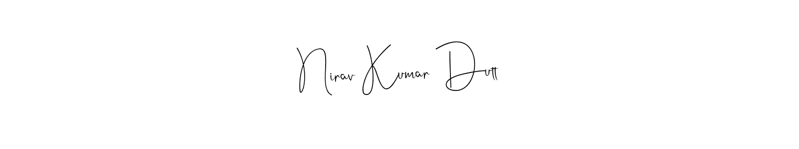 Use a signature maker to create a handwritten signature online. With this signature software, you can design (Andilay-7BmLP) your own signature for name Nirav Kumar Dutt. Nirav Kumar Dutt signature style 4 images and pictures png