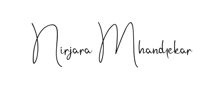 Give your name Nirjara Mhandlekar an exquisite flair with the Andilay-7BmLP script font. Ideal for contracts, resumes, and formal letterheads. Nirjara Mhandlekar signature style 4 images and pictures png