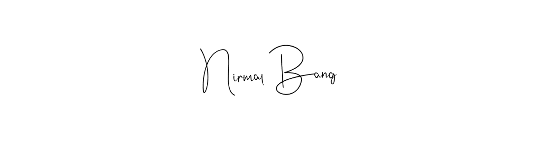 Here are the top 10 professional signature styles for the name Nirmal Bang. These are the best autograph styles you can use for your name. Nirmal Bang signature style 4 images and pictures png