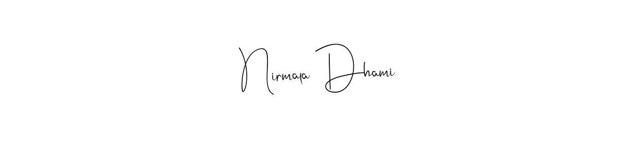 Once you've used our free online signature maker to create your best signature Andilay-7BmLP style, it's time to enjoy all of the benefits that Nirmala Dhami name signing documents. Nirmala Dhami signature style 4 images and pictures png