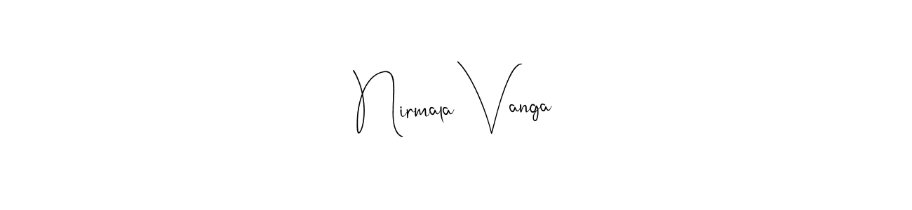 How to Draw Nirmala Vanga signature style? Andilay-7BmLP is a latest design signature styles for name Nirmala Vanga. Nirmala Vanga signature style 4 images and pictures png