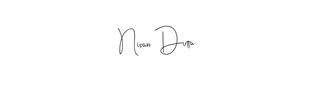 You should practise on your own different ways (Andilay-7BmLP) to write your name (Nisan Dutta) in signature. don't let someone else do it for you. Nisan Dutta signature style 4 images and pictures png
