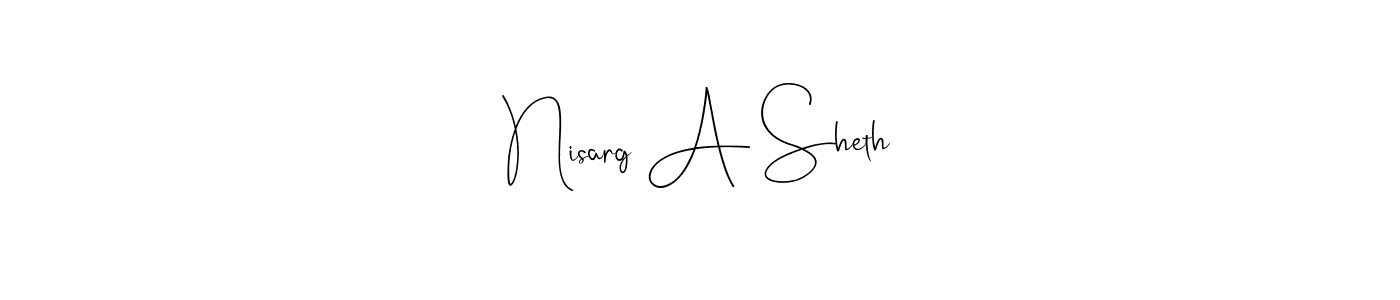 Similarly Andilay-7BmLP is the best handwritten signature design. Signature creator online .You can use it as an online autograph creator for name Nisarg A Sheth. Nisarg A Sheth signature style 4 images and pictures png
