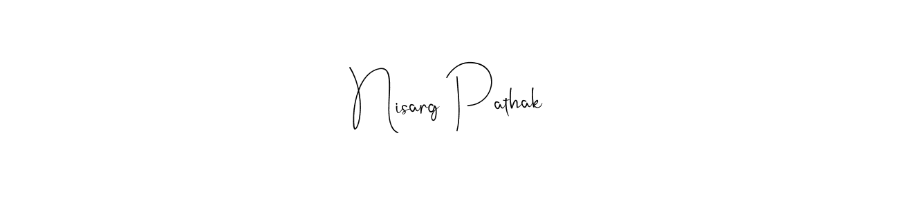 Also You can easily find your signature by using the search form. We will create Nisarg Pathak name handwritten signature images for you free of cost using Andilay-7BmLP sign style. Nisarg Pathak signature style 4 images and pictures png