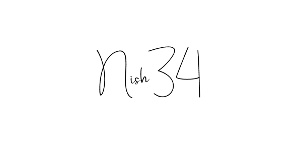 Here are the top 10 professional signature styles for the name Nish34. These are the best autograph styles you can use for your name. Nish34 signature style 4 images and pictures png