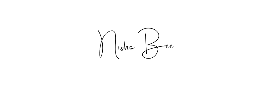 Design your own signature with our free online signature maker. With this signature software, you can create a handwritten (Andilay-7BmLP) signature for name Nisha Bee. Nisha Bee signature style 4 images and pictures png