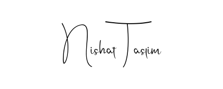 Try this chic Nishat Taslim handwritten sign style. Using Andilay-7BmLP font elements, it gives your name a sleek, memorable identity. Nishat Taslim signature style 4 images and pictures png