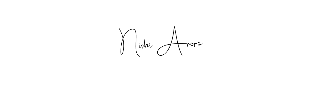 How to make Nishi Arora signature? Andilay-7BmLP is a professional autograph style. Create handwritten signature for Nishi Arora name. Nishi Arora signature style 4 images and pictures png