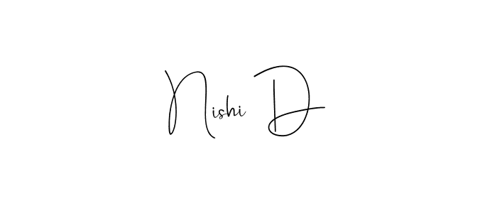 How to make Nishi D name signature. Use Andilay-7BmLP style for creating short signs online. This is the latest handwritten sign. Nishi D signature style 4 images and pictures png