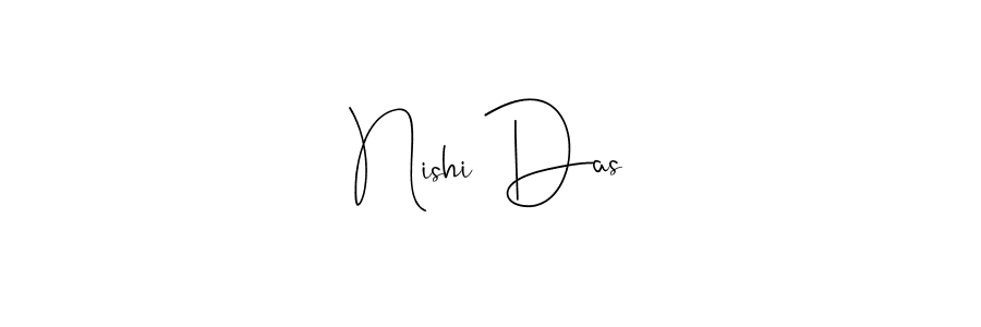 How to make Nishi Das name signature. Use Andilay-7BmLP style for creating short signs online. This is the latest handwritten sign. Nishi Das signature style 4 images and pictures png