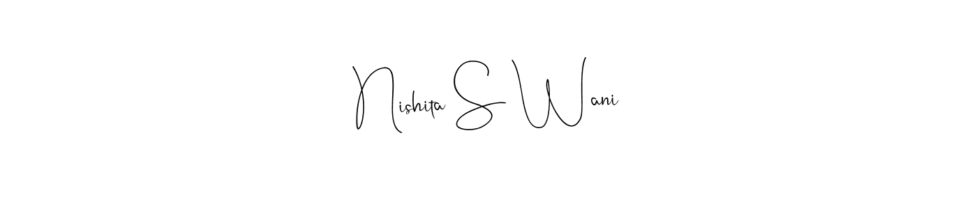Make a beautiful signature design for name Nishita S Wani. Use this online signature maker to create a handwritten signature for free. Nishita S Wani signature style 4 images and pictures png