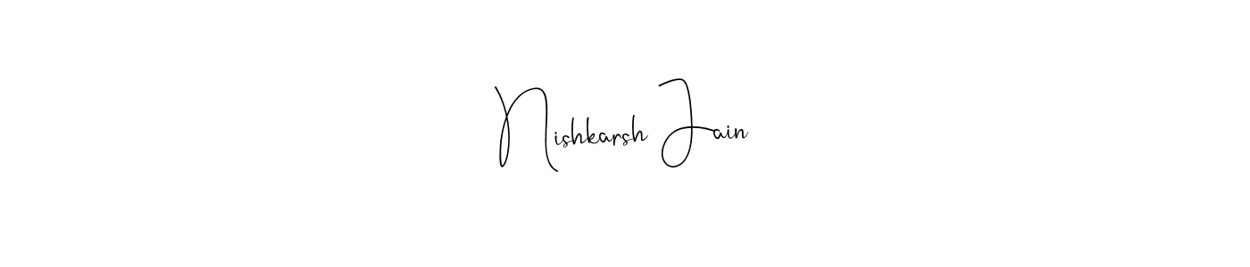 The best way (Andilay-7BmLP) to make a short signature is to pick only two or three words in your name. The name Nishkarsh Jain include a total of six letters. For converting this name. Nishkarsh Jain signature style 4 images and pictures png