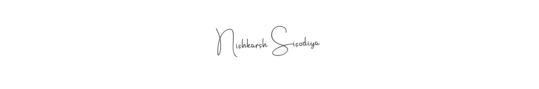 Make a beautiful signature design for name Nishkarsh Sisodiya. With this signature (Andilay-7BmLP) style, you can create a handwritten signature for free. Nishkarsh Sisodiya signature style 4 images and pictures png