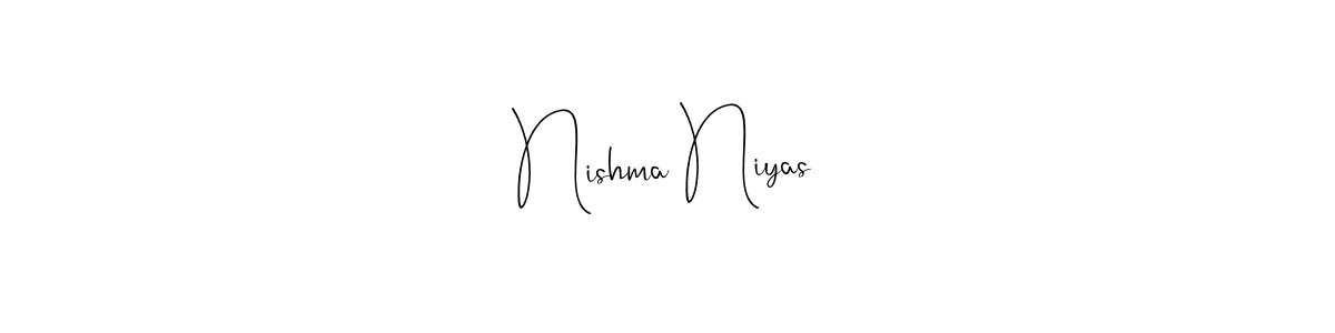 You should practise on your own different ways (Andilay-7BmLP) to write your name (Nishma Niyas) in signature. don't let someone else do it for you. Nishma Niyas signature style 4 images and pictures png