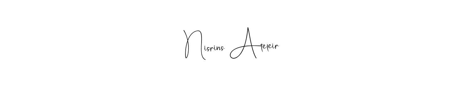 Make a beautiful signature design for name Nisrins Ateleir. Use this online signature maker to create a handwritten signature for free. Nisrins Ateleir signature style 4 images and pictures png
