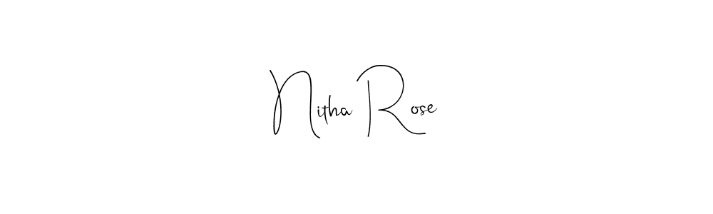 See photos of Nitha Rose official signature by Spectra . Check more albums & portfolios. Read reviews & check more about Andilay-7BmLP font. Nitha Rose signature style 4 images and pictures png
