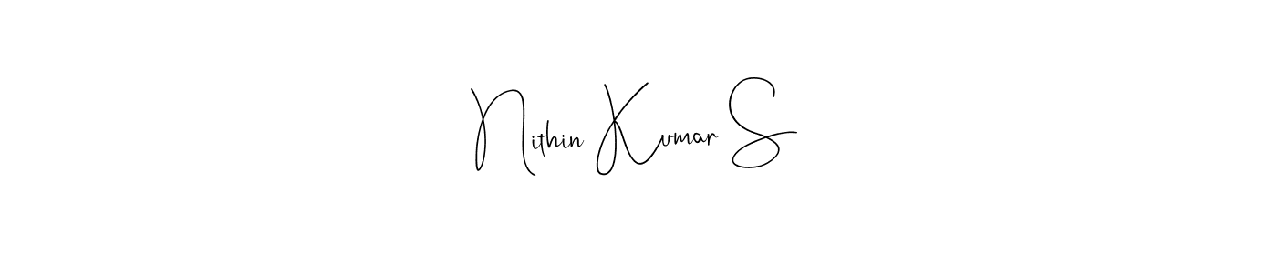 Nithin Kumar S stylish signature style. Best Handwritten Sign (Andilay-7BmLP) for my name. Handwritten Signature Collection Ideas for my name Nithin Kumar S. Nithin Kumar S signature style 4 images and pictures png