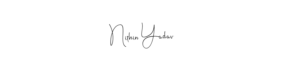 Make a beautiful signature design for name Nithin Yadav. Use this online signature maker to create a handwritten signature for free. Nithin Yadav signature style 4 images and pictures png