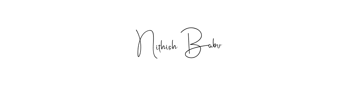 This is the best signature style for the Nithish Babu name. Also you like these signature font (Andilay-7BmLP). Mix name signature. Nithish Babu signature style 4 images and pictures png