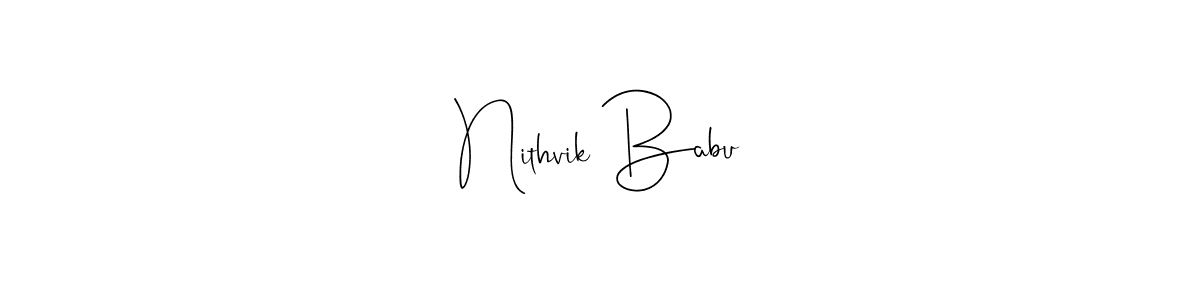 Here are the top 10 professional signature styles for the name Nithvik Babu. These are the best autograph styles you can use for your name. Nithvik Babu signature style 4 images and pictures png
