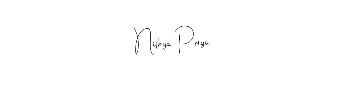 Create a beautiful signature design for name Nithya Priya. With this signature (Andilay-7BmLP) fonts, you can make a handwritten signature for free. Nithya Priya signature style 4 images and pictures png
