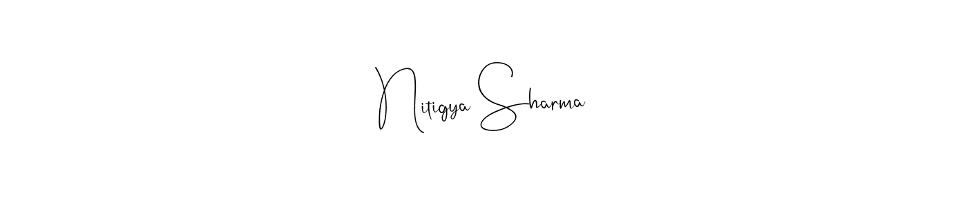 Use a signature maker to create a handwritten signature online. With this signature software, you can design (Andilay-7BmLP) your own signature for name Nitigya Sharma. Nitigya Sharma signature style 4 images and pictures png