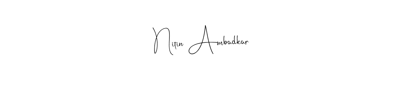 Here are the top 10 professional signature styles for the name Nitin Ambadkar. These are the best autograph styles you can use for your name. Nitin Ambadkar signature style 4 images and pictures png