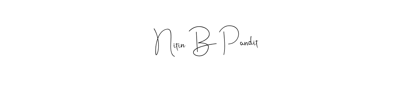 The best way (Andilay-7BmLP) to make a short signature is to pick only two or three words in your name. The name Nitin B Pandit include a total of six letters. For converting this name. Nitin B Pandit signature style 4 images and pictures png