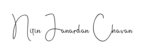 A classic penmanship look for Nitin Janardan Chavan. The Andilay-7BmLP font brings timeless elegance and confidence to every signed document. Nitin Janardan Chavan signature style 4 images and pictures png
