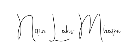 Enhance your business communications with Nitin Lahu Mhatre signature in Andilay-7BmLP lettering. Clean, modern, and universally compatible. Nitin Lahu Mhatre signature style 4 images and pictures png