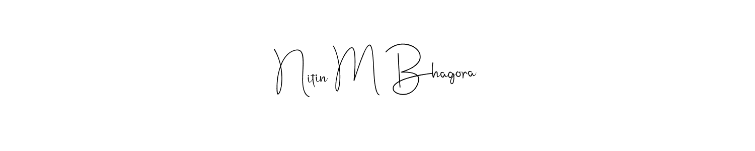 Here are the top 10 professional signature styles for the name Nitin M Bhagora. These are the best autograph styles you can use for your name. Nitin M Bhagora signature style 4 images and pictures png