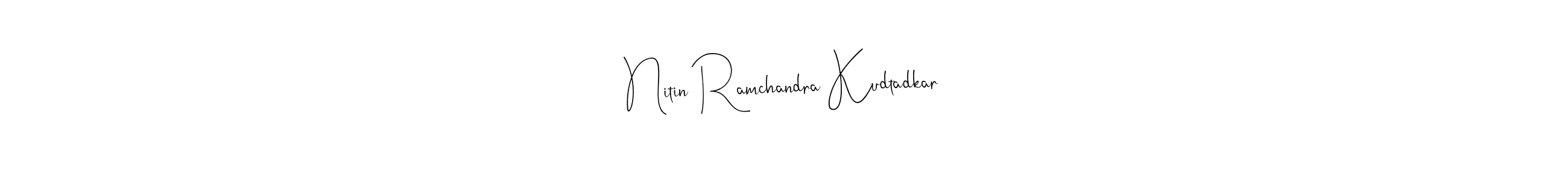 You can use this online signature creator to create a handwritten signature for the name Nitin Ramchandra Kudtadkar. This is the best online autograph maker. Nitin Ramchandra Kudtadkar signature style 4 images and pictures png