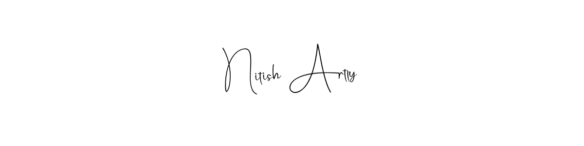 You can use this online signature creator to create a handwritten signature for the name Nitish Artly. This is the best online autograph maker. Nitish Artly signature style 4 images and pictures png