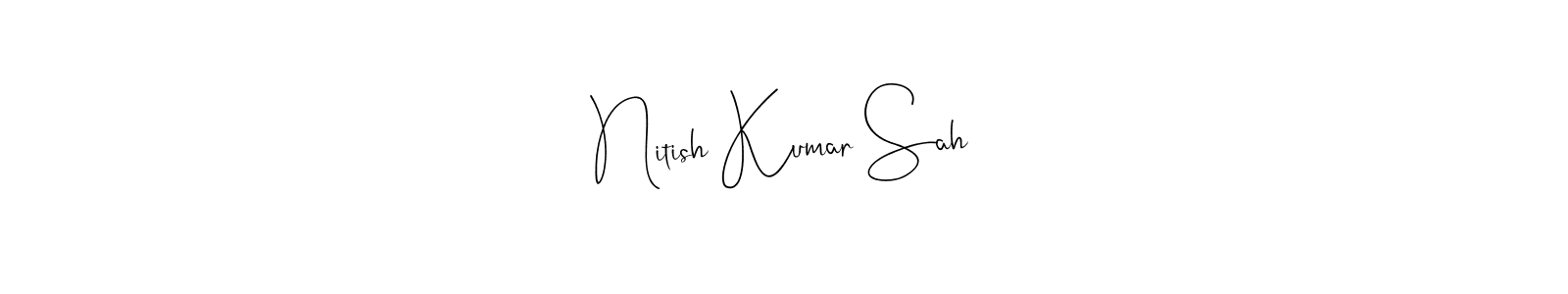 Use a signature maker to create a handwritten signature online. With this signature software, you can design (Andilay-7BmLP) your own signature for name Nitish Kumar Sah. Nitish Kumar Sah signature style 4 images and pictures png