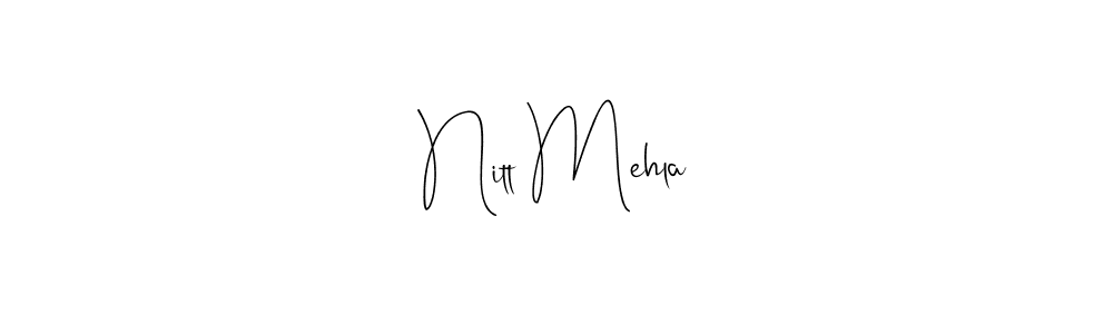 if you are searching for the best signature style for your name Nitt Mehla. so please give up your signature search. here we have designed multiple signature styles  using Andilay-7BmLP. Nitt Mehla signature style 4 images and pictures png