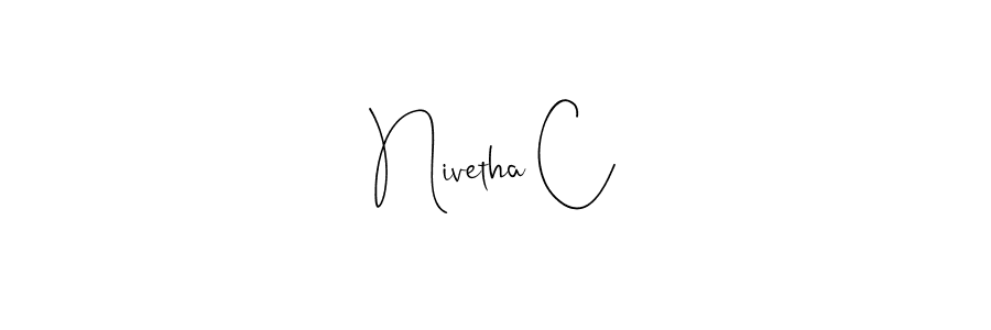 It looks lik you need a new signature style for name Nivetha C. Design unique handwritten (Andilay-7BmLP) signature with our free signature maker in just a few clicks. Nivetha C signature style 4 images and pictures png