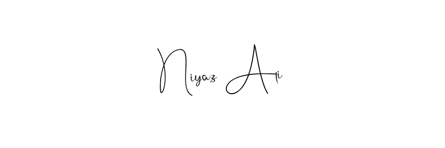 You should practise on your own different ways (Andilay-7BmLP) to write your name (Niyaz Ali) in signature. don't let someone else do it for you. Niyaz Ali signature style 4 images and pictures png