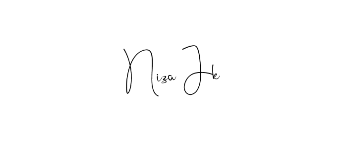 This is the best signature style for the Niza Jk name. Also you like these signature font (Andilay-7BmLP). Mix name signature. Niza Jk signature style 4 images and pictures png