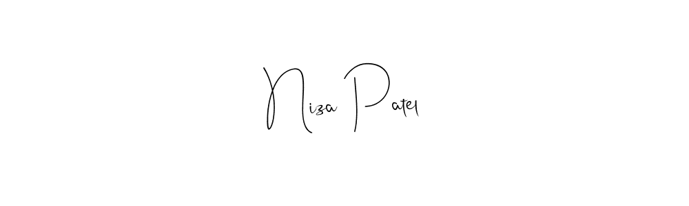 How to make Niza Patel signature? Andilay-7BmLP is a professional autograph style. Create handwritten signature for Niza Patel name. Niza Patel signature style 4 images and pictures png