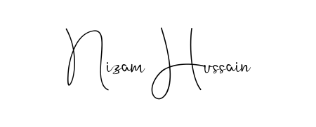 Make a beautiful signature design for name Nizam Hussain. Use this online signature maker to create a handwritten signature for free. Nizam Hussain signature style 4 images and pictures png